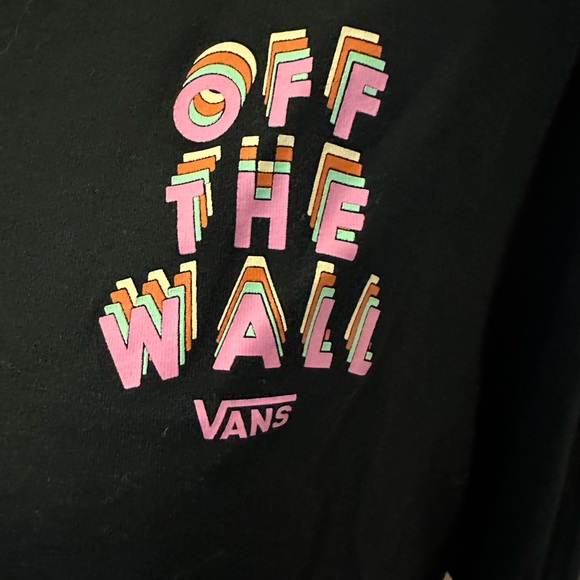 Vans Black and Pink Cropped long sleeve t-shirt - Picture 2 of 9